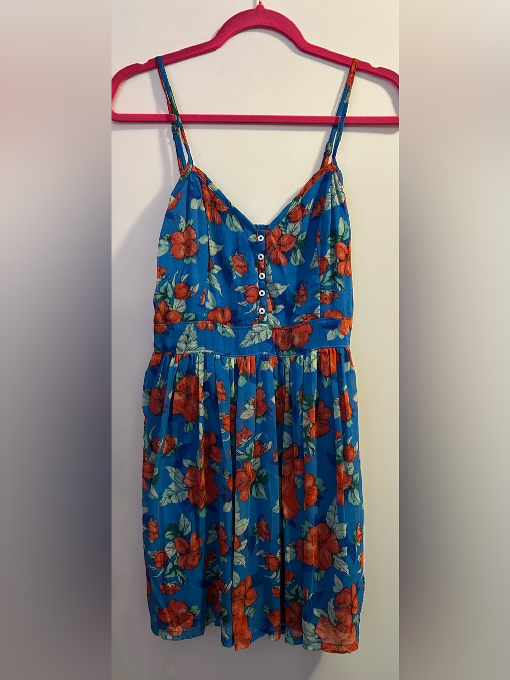 Vintage Y2K Hawaiian floral mini dress